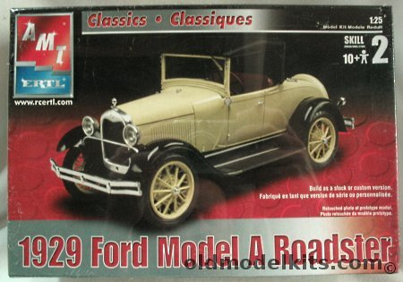 AMT 1/25 1929 Ford Model A Roadster Stock or Custom, 31757 plastic model kit